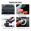 Dolores Kit Esponja Coche Almohadilla Discos Pulir Encerar 8pcs 7in