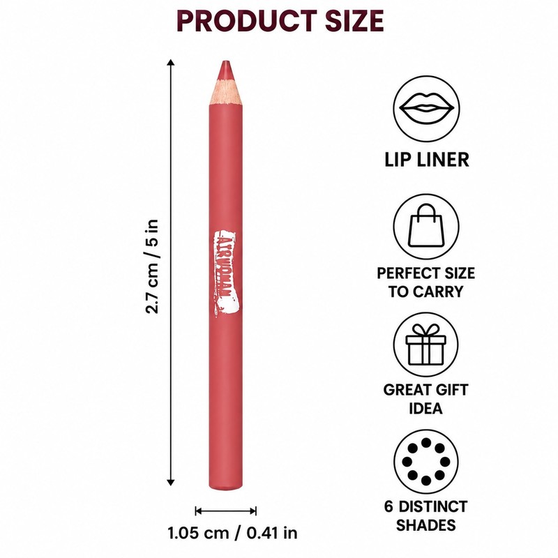 FORSEEKUP Lip Liner Set,Matte Nude Pink Brown Lip Pencils,01-12PCS