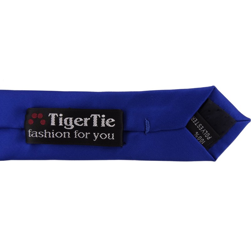 TigerTie Slim Satin Tie in Solid Colour in Various Colours