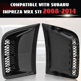 CZCJGD Front Bumper Side Air Vents Fit for 2008-2014 Subaru Impreza WRX STi Air Duct Bezel Trim Cover Pair Set, Carbon Fiber Surface