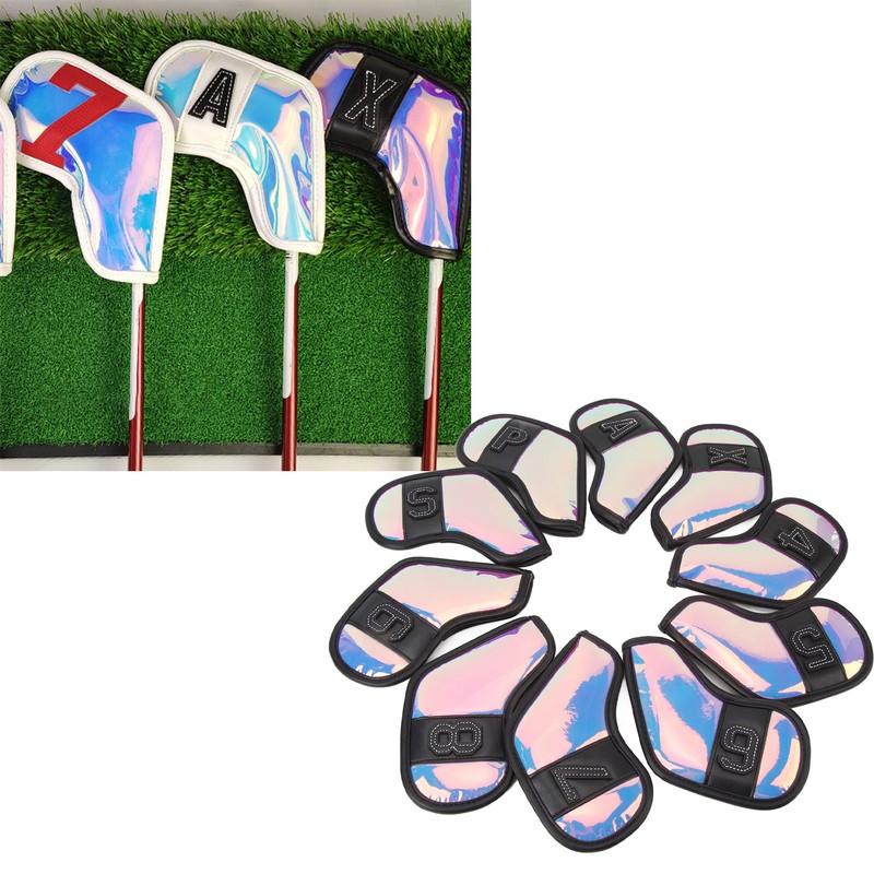 10 PCS Golf Club Head Covers PU Fabric Surface Stylish
