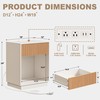 Fluted Nightstands Set of 2, Night Stand with Charging Station,
