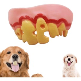 DPWOUM Yellow Tooth Decay Fake Teeth for Dogs,Funny Silicone Teeth Braces,Creative Fake Dog Chew Toys, Easy to Apply Dog Toy,Interactive Toys,Dog Christmas Costume Suitable Accessories