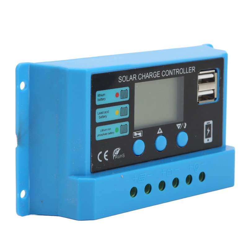 12V 24V Solar Panel Controller LCD Display Photovoltaic Charge Controller