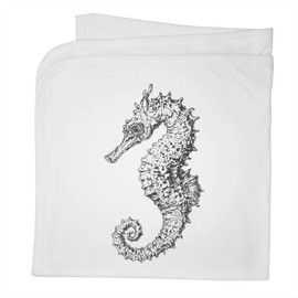 Azeeda 'Single Seahorse Side View' Cotton Baby Blanket/Shawl (BY00039880)