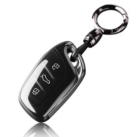 XMSCN TPU Key Fob Cover for MG ZS GT GS 350 360 750 W5 MG3 MG5 MG6 MG7 for Roewe RX3 RX8 ERX5 RX5 I6 I5, Accessories with Keychains, Smart Key Protector, 3 Buttons Car TPU Case