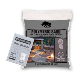 Rhino Power Bond Plus - Polymeric Sand for Pavers and Stone Joints up to a Maximum of 2 inches. (10 Pound, Black Diamond)
