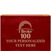 Crown Awards Golf I Broke 100 Rosewood Humidor Gift, Customize