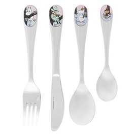 MOOMIN ARABIA 1076306 Children's Cutlery Set, Moomin Tableware, 4-Piece Set