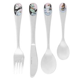 MOOMIN ARABIA 1076306 Children's Cutlery Set, Moomin Tableware, 4-Piece Set