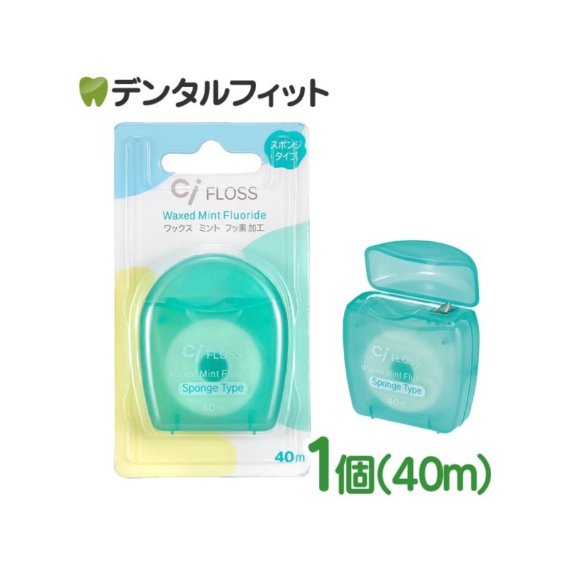 Ci Floss Mint Wax Fluoride (Fluorine Treatment), Sponge Type, 144.4