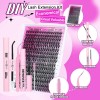 DIY Eyelash Extension Kit 320Pcs Lash Cluster D Curly 9-16Mm