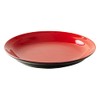 Shikkodo "Yamanaka Lacquerware" 5.0 Meigai Plate, Mokumaki Shape, Vermilion Coating