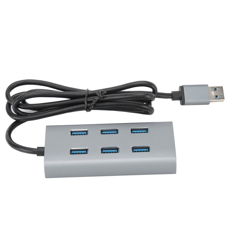 USB 3.0 Hub 7 Ports 5gbps Adapter Portable Aluminium Alloy