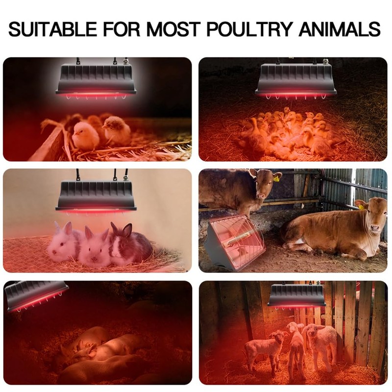 Winter Chicken Coop Heater,Waterproof Heating Lamp for Chicks Ducks Pets