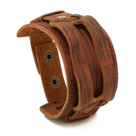 KummerSaprk Leather Bracelet for Men Punk Bracelet Adjustable Bracelet Black Leather Bracelet Braided Leather Bracelet Jewelry Gift for Men