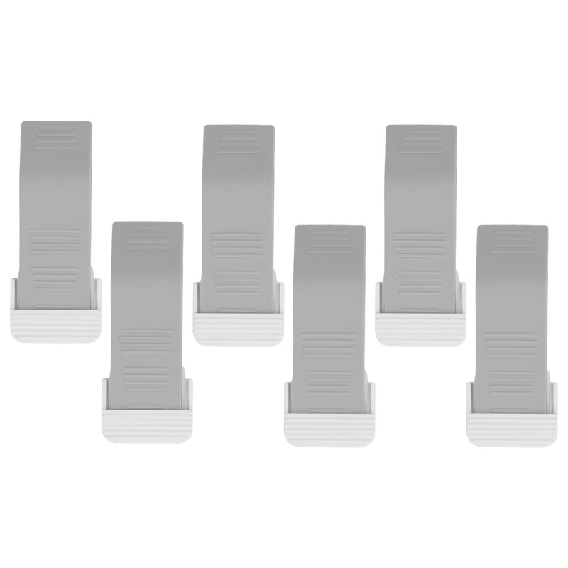 6pcs Door Stoppers Grey Hole Free Installation Noise Elimination TPR