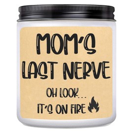 AharHora Moms Last Nerve Candle, Mother's Day Candle Gifts for Women - Funny Mother's Day Gifts for Mom - Gifts for Mom from Daughter Son, Birthday Gifts for Mom Grandma