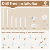 Bonpally Room Divider Curtain Rod, No Drilling Room Separator for