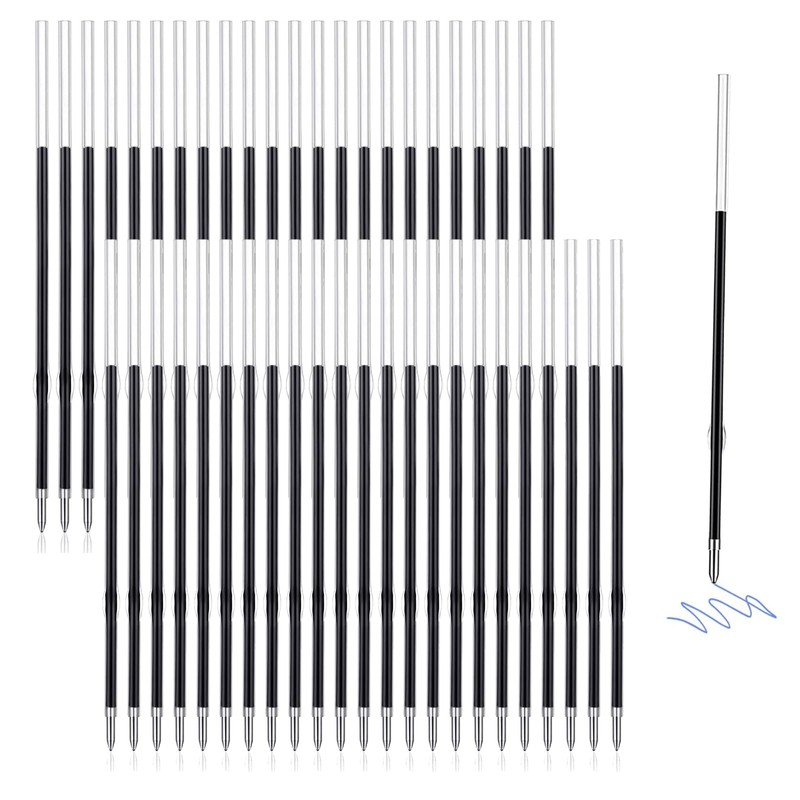 50pcs Blue Retractable Ballpoint Pen Refills 0.7mm Ballpoint Pen Replacement