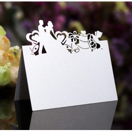 60Pcs Christmas Kraft Table Cards Name Place Cards Foldable Dinner Table Cards Hollow Seat Cards Greeting Cards Table Number Card Writable Printable for Wedding Xmas Birthday Party Decoration