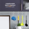 48 PCS S Hooks for Hanging with Safety Buckle, 3.5
