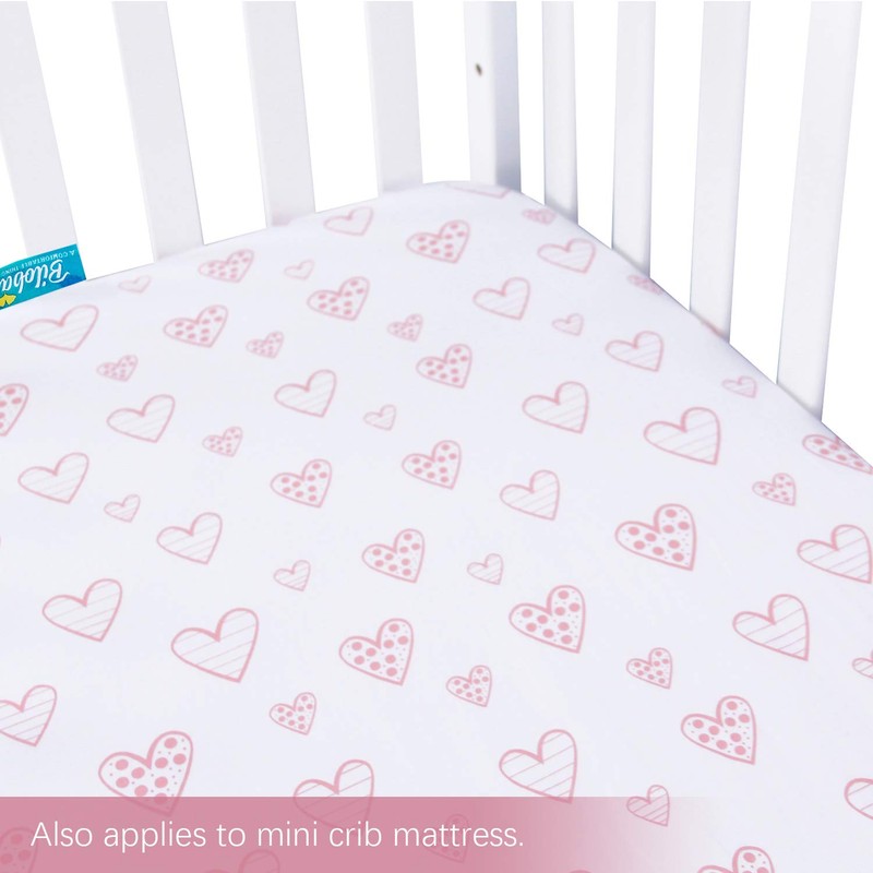 Biloban Pack and Play Fitted Sheets 2 Pack, 100% Natural