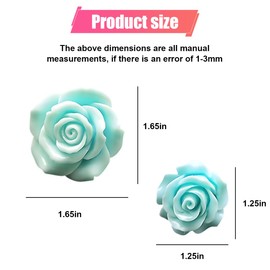 ZIMISI 2PCS Rose Flower Car Vent Clips, Car Air Freshener Vent Clip, Cute Dashboard Air Vent Trim Clips, Vehicle Air Conditioner Outlet Diffuser Decoration Accessories for Women (Blue)