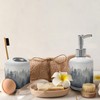 Ambesonne Dark Forest Soap Dispenser & Toothbrush Holder Set, Gloomy