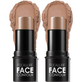 Contouring Stick, Highlighter and Bronzer Contour Pen, Creamy Texture, Long-Lasting Contours, Brightens the Face Make-Up Contouring Pen for Face and Neck (2 Pieces, 10)