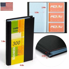 Unbranded/Generic Business Name Card Organizer Book Booklet Wallet Holder PU Leather 300 Cards US
