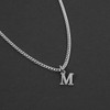 SAELACY Men’s Minimal Initial Necklace, Stainless Steel Gold Silver Tone