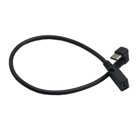 MMNNE 1Feet Short U Shape 90 Degree Angled USB-C Type C Male to Micro USB Female Cable Adapter