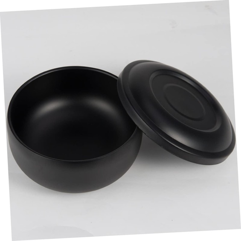FOMIYES Men's Shaving Soap Bowl Lid Stainless Steel Bubble Bowl