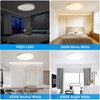 HOVENLA 24 Inch LED Flush Mount Ceiling Light, 48W Round