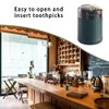 MANXIYECHEN Toothpick Dispenser Portable Pop-up Automatic Toothpick Box Table Toothpicks
