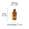 mikken 10 x brown pharmacist bottles, 50 ml, made in