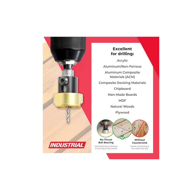 Amana Tool 55227 Carbide Tipped Countersink with No Burning and