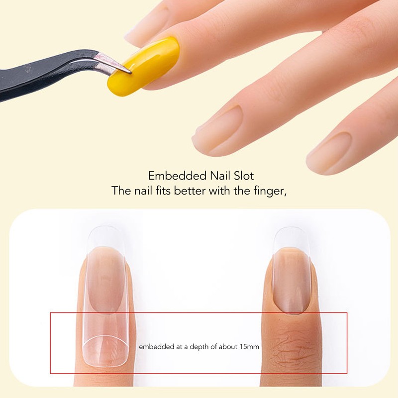 Nail Pratice Training Hand Silicone Bendable Nail Art Fake Hand