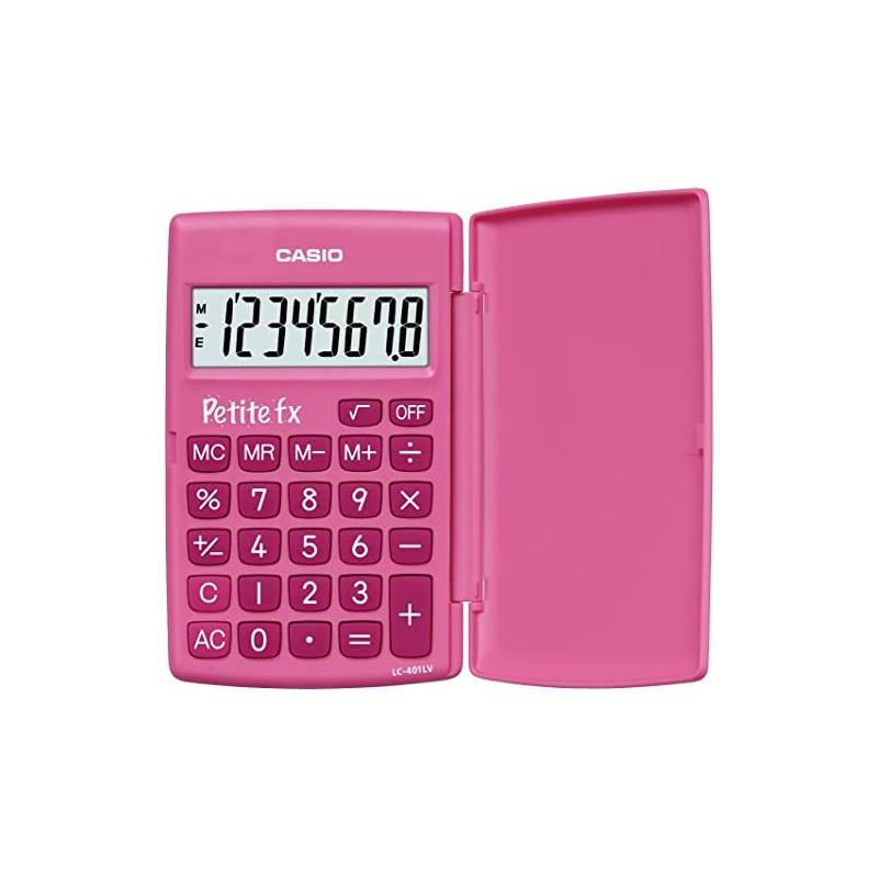 Casio LC-401LV Petite fx Grundschulrechner, pink