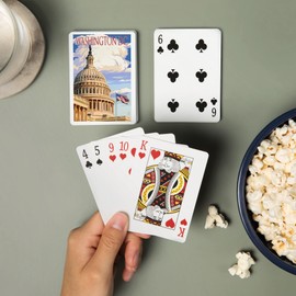 Lantern Press Washington, DC, Capitol Building (52 Playing Cards, Poker Size Card Deck with Jokers)