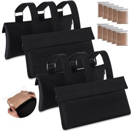 12 Pcs Black Rv Sewer Weight Bag Camping Sandbags Weight Bags for Rv Sewer Hose Support Fastening Device Waterproof Sandbags Heavy Duty Camper Trailers Reduces Accidental Spillage