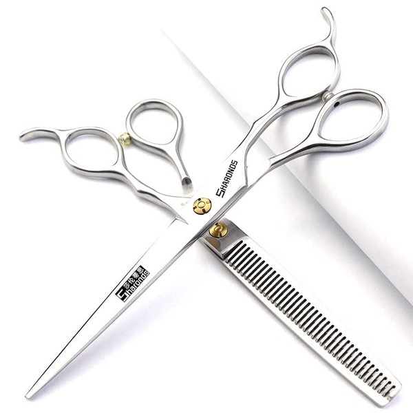 Tijeras de corte de pelo de 7/8 pulgadas para peluquería, herramientas especiales para el cabello (7 pulgadas, 2 unidades-B)