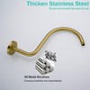 SEABEFORE 13 Inch Shower Arm,S Shaped Shower Head Riser Pipe