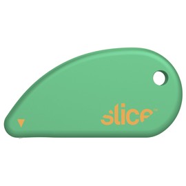 Slice Micro Safety Cutter | Safe Ceramic Box Cutter Lasting 11x Longer than Metal | Keychain Box Opener | 1 Pack | Vivid Green