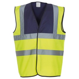 Yoko Unisex Premium Hi-Vis Waistcoat Vest / Jacket (S) (Hi Vis Yellow/Black)