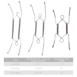 9-Piece Dinner Plate Hooks, 9 Plastic Wall Nails, Dinner Plate Display Board, Dinner Plate Hook Holder, Decorative Plate Display Stand, Dinner Plate Storage, Stainless Steel Dinner Plate Hook (Silver)