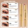 6 Colors Dual 3-Color Gradient Eyeshadow Stick,Metallic Cream Eye Shadow