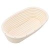 25cm Bread Proofing Basket Set Oval Natural Rattan Sourdough Proofing