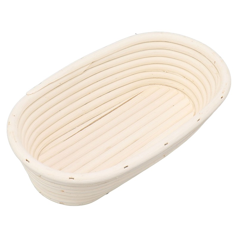 25cm Bread Proofing Basket Set Oval Natural Rattan Sourdough Proofing